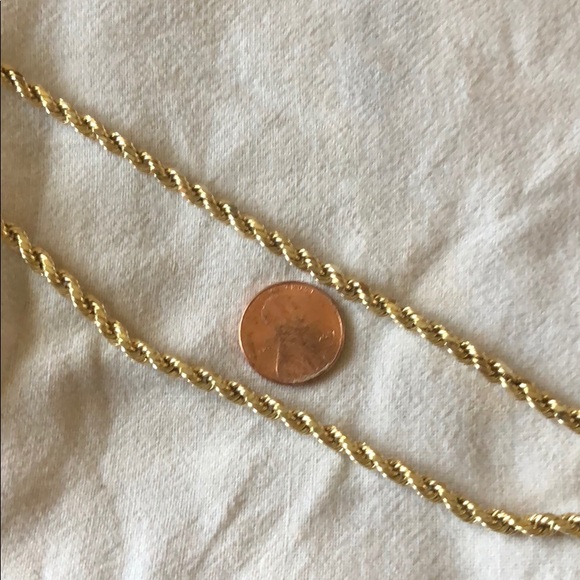 10K gold semi-hollow rope chain 24 inch!!! - Picture 5 of 5